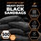 Xpose Safety Woven Poly Sand Bags for Flooding, 14 x 26 Heavy Duty 100 lb WL, Empty, Black, Pack of 500, 500PK SBB-HVY-1426-500-X - alternate 3