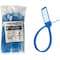 Kable Kontrol Write On Zip Tie Tags, 6in L, 40 Lbs Strength, 1-3/8in x 5/8in Flag Size, 100Pcs, Blue, 100PK CTWO-NF-6-40-BL - alternate 1