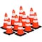 Pyle Traffic Cone Set, PVC, 18 in Height, Fluorescent Orange 10 PK PTCN18X10 - alternate 1