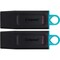 Kingston 64GB USB3.2 Gen 1 DataTraveler Exodia (Black + Teal) - 2 Pieces DTX/64GB-2P - alternate 1