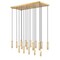 Z-Lite Stari 17-Light Linear Chandelier, 18 in W, Modern Gold 1956P-17L-MGLD - alternate 1