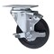 Service Caster 4 Inch Hard Rubber Wheel Swivel Top Plate Caster with Brake SCC-20S414-HRS-TLB - alternate 1