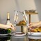 Dinewares 2 Piece Elegant Crystal Set Wedding Champagne Glasses with Diamond Rhinestone Accents and a QI004759.SI.2 - alternate 3
