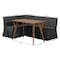 Baxton Studio Randolph 3-Piece Fabric Upholstered Dining Nook Set, Dark Grey 267-14640-10840-ZORO - alternate 2
