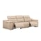 Homeroots 107" Beige Top Grain Leather Reclining USB Sofa 643694 - alternate 2