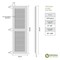 Ekena Millwork True Fit PVC Two Equal Louver Shutters, Ocean Swell, 12W x 32H, PR TFP101LVF12X032CH - alternate 3