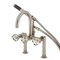 Kingston Brass 7" Center Deck-Mount Clawfoot Tub Faucet with Knurled Handle and Hand Shower, Brushed Nickel AE8108RKX - alternate 1