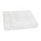 Martha Stewart Kerry Plastic Stackable Office Desk Drawer Organizers with Gold Trim, Set of 6 BE-PB3685-G-6-CLRGLD-MS - alternate 1