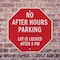 Signmission No After Hours Parking Lot Is Locke, 10 inch X 10 inch, Aluminum Metal Signs, 2PK OC-A-2PACK-10-118 - alternate 2