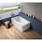 Kingston Brass 60" Acrylic Rectangular 2-Wall Corner Alcove Tub, Left Hand Drain, Glossy White VTAP6032L21TS - alternate 2