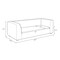 Manhattan Comfort Lukas 89 in Upholstered Sofa in Taupe SF1634-TP - alternate 1