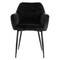Elama 2 Piece Velvet Tufted Accent Chair in Black with Black Metal Legs ELM-214A-BLK - alternate 3