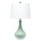Homeroots 26" Aqua Ceramic Novelty Table Lamp With White Drum Shade 643477 - alternate 3