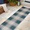 Jonathan Y Sabine Traditional Farmhouse Bold Gingham Turquoise/Cream 2 ft. x 8 ft. Indoor/Outdoor Runner Rug TSN203E-28 - alternate 3