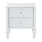 Baxton Studio Callison Spindle Nightstand - 2-Drawer Bedside Table with Turned Accents for Bedroom, White 271-14737-ZORO - alternate 2