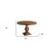 Homeroots 48" Brown Solid Wood Pedestal Base Round Top Dining Table 565246 - alternate 2