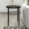 Homeroots 24" Black Wood And Steel Round End Table 544228 - alternate 3