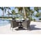 Hospitality Rattan Patio Ultra 5-Piece Woven Armchair Dining Set with Cushions 890-1130-GRY-5DA - alternate 2