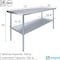 Amgood 36 in. x 72 in. Stainless Steel Table, Metal Utility Kitchen Prep Work Table, NSF AMG WT-3672-Z - alternate 2