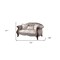 Homeroots 72in Beige And Dark Brown Linen Loveseat and Toss Pillows 515746 - alternate 2