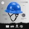 Ge Full Brim Vented Hard Hat, 4-Point Adjustable Ratchet Suspension, Blue GH328B - alternate 2