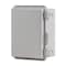Newhouse Electric NEMA 4X 4.72"L x 6.3"W x 8.66"H ABS Plastic Gray Weatherproof Electrical Junction Box, Hinged Cover NHWE-M - alternate 1