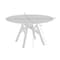 Armen Living Venus 54" Round Mid-Century Modern Black Marble Dining Table with Black Wood Legs LCVEDIBLK - alternate 2