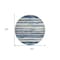 Homeroots 8' Denim Blue And Gray Round Striped Washable Indoor Outdoor Area Rug 605899 - alternate 3
