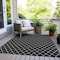 Homeroots 10' X 14' Black And Ivory Geometric Washable Indoor Outdoor Area Rug 596086 - alternate 3