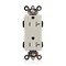 Leviton Straight Blade Receptacle, 5-20R, 20 A, 125V AC, Flush Mount, Self-Grounded MT163-T - alternate 1