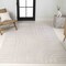 Jonathan Y Anders High-Low MidCentury Modern Arch Stripe Two-Tone White/Cream 3 ft. x 5 ft. Area Rug SCN107B-3 - alternate 2
