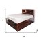 Homeroots Espresso Wood Queen Bed Frame With Drawers 376954 - alternate 3