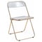 Leisuremod Lawrence Acrylic Folding Chair with Gold Metal Frame, Clear LFG19CL - alternate 1