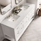 James Martin Vanities Breckenridge 72'' D Vanity, Bright White w/ Jasmine Pearl Top w/FreePower Wireless Charger 330-V72-BW-FEJP - alternate 3