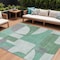 Homeroots 8' X 10' Green Sage And Gray Geometric Washable Indoor Outdoor Area Rug 617911 - alternate 1
