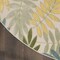 Homeroots 5' Green Yellow And Ivory Round Palm Leaf Indoor Outdoor Area Rug 548137 - alternate 4