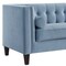 Homeroots 83" Slate Blue Velvet Wood Sofa With Toss Pillows 543951 - alternate 4