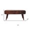 Homeroots 20" Brown Solid Wood Round Two Drawer Nightstand 651890 - alternate 3