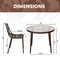 Leisuremod Devon 3-Piece Aluminum Patio Dining Set, Tempered Glass Top Table & 2 Stackable Chairs, Brown DT20CBR - alternate 4