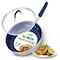 Nutrichef 10 in Medium Fry Pan with Lid - Non-stick Pan with Silicone Handle, Ceramic Coating Inside NCFRLD10 - alternate 1