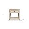Homeroots 28" White Solid Wood Distressed One Drawer Nightstand 555413 - alternate 2