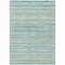 Homeroots 9' X 12' Teal Blue Striped Washable Indoor Outdoor Area Rug 607984 - alternate 2