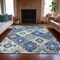 Homeroots 3' X 5' Blue Beige And Sky Blue Southwestern Washable Indoor Outdoor Area Rug 632257 - alternate 1