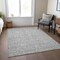 Homeroots 8' X 10' Silver And Ivory Floral Washable Indoor Outdoor Area Rug 581879 - alternate 2