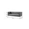 Homeroots 85" Gray Velvet Manufactured Wood Sofa 543972 - alternate 4