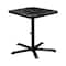 Leisure Craft 36" Square Perforated Pedestal Table, Portable, 40"H, Black SQ36TAB40-BLACK - alternate 1