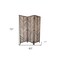 Homeroots 72" Brown Wood Folding Three Panel Screen Room Divider 274687 - alternate 3