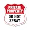 Signmission Private Property Shield Sign Do Not Spra, 18 Inch X 18 Inch, Plastic Sign SHI-P-18-449 - alternate 1