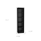 Homeroots Set of Three Black Five Tier Bookcases with Two Doors 546349 - alternate 4