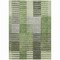 Homeroots 9' X 12' Green And Olive Green Striped Washable Indoor Outdoor Area Rug 581699 - alternate 4